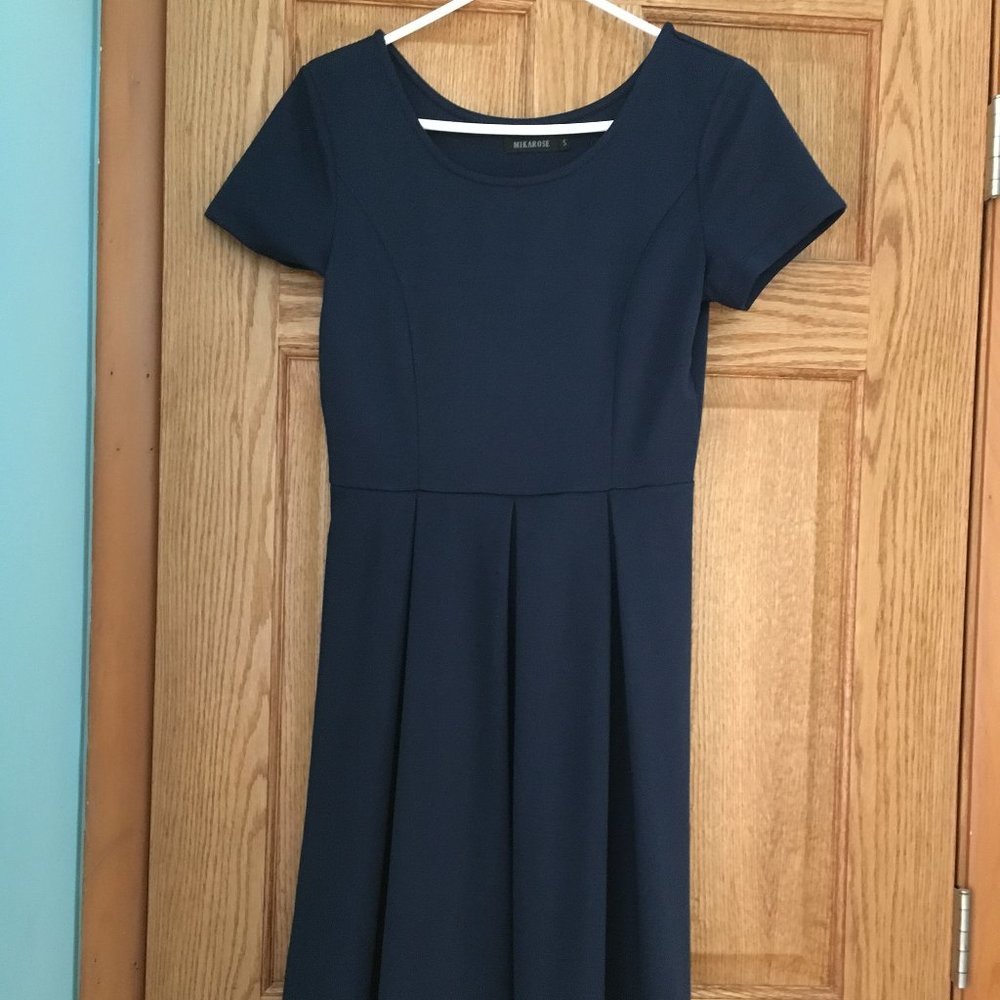 Navy Short Sleeve Dress